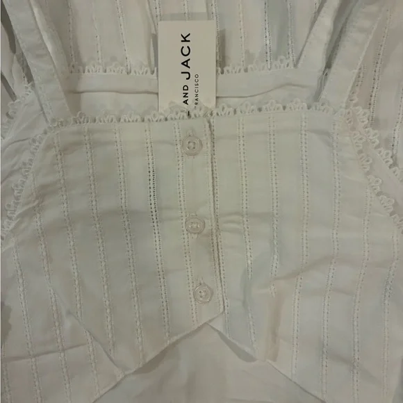 NWT- Janie and Jack Textured Stripe Tiered Dress (SIZE 14) - Picture 7 of 8